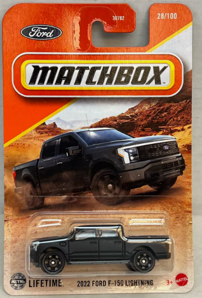 Matchbox 2024 #028/100 2022 Ford F-150 Lightning, black