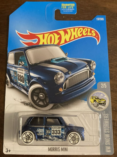 Hot Wheels 2017 #137/365 Morris Mini, blue
