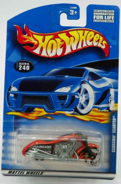 Hot Wheels 2000 #240 Scorchin' Scooter, orange