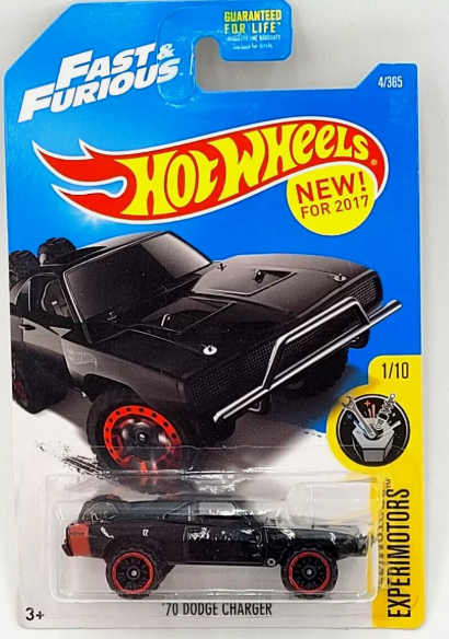 Hot Wheels 2017 #004/365 '70 Dodge Charger (off road), black