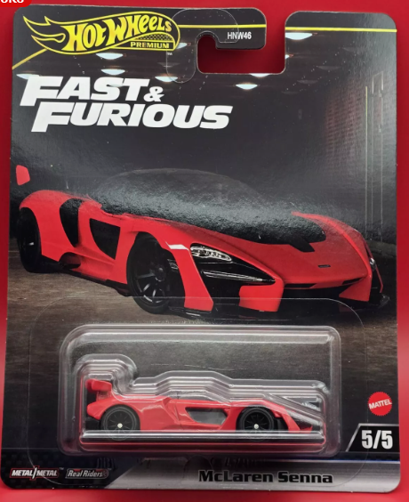 Hot Wheels 2025 Premium Fast & Furious Mix 1 5/5, McLaren Senna, delta red