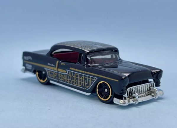 Hot Wheels 2025 #045/250 '55 Chevy, NEW/LOOSE, black