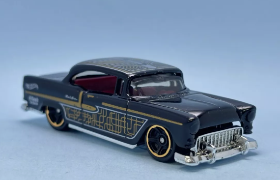 Hot Wheels 2025 #045/250 '55 Chevy, NEW/LOOSE, black