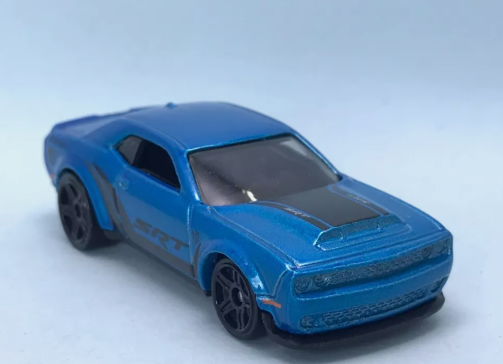 Hot Wheels 2023 #151/250 '18 Dodge Challenger SRT Demon, NEW/LOOSE, metallic grabber blue