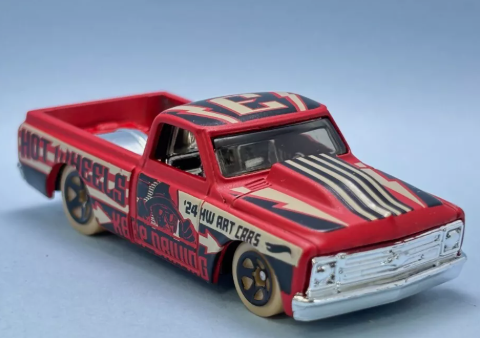 Hot Wheels 2024 #083/250 '67 Chevy C10, NEW/LOOSE, red