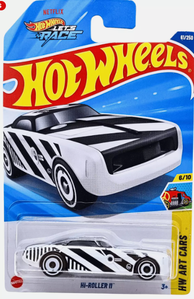 Hot Wheels 2025 #061/250 Hi Roller II, black & white