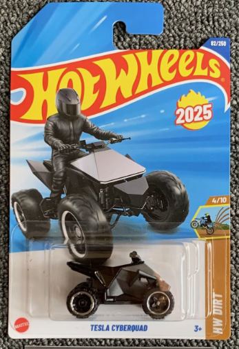 Hot Wheels 2025 #082/250 Tesla Cyberquad, silver