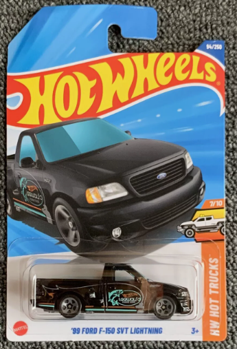 Hot Wheels 2025 #094/250 '99 Ford F-150 SVT Lightning, black