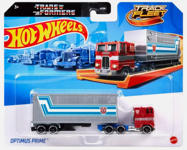 Hot Wheels 2024 Track Fleet Transformers Optimus Prime, red