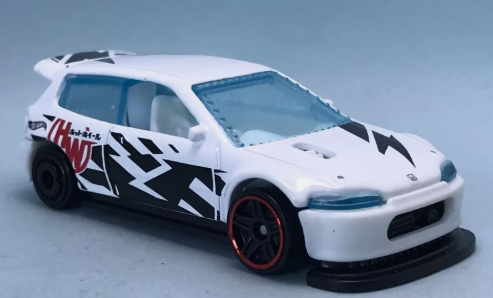 Hot Wheels 2023 #172/250 Honda Civic Custom, NEW/LOOSE, white