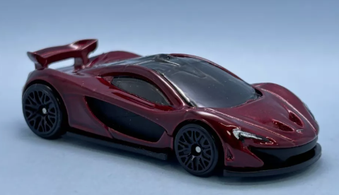 Hot Wheels 2024 #165/250, McLaren P1, NEW/LOOSE, maroon
