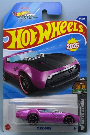 Hot Wheels 2025 #108/250 Slide-Burn, pink