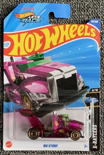 Hot Wheels 2025 #110/250 Rig Storm, TREASURE HUNT, translucent fuchsia