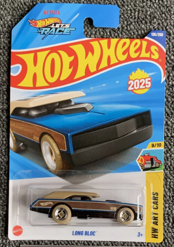 Hot Wheels 2025 #135/250 Long Bloc, blue