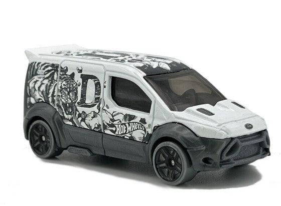 Hot Wheels 2023 #064/25 Ford Transit Connect, NEW/LOOSE, white
