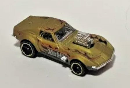 Hot Wheels 2023 #139/250 '68 Corvette - Gas Monkey Garage, NEW/LOOSE, matte gold