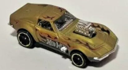 Hot Wheels 2023 #139/250 '68 Corvette - Gas Monkey Garage, NEW/LOOSE, matte gold