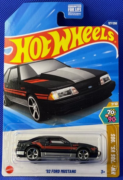 Hot Wheels 2025 #127/250 '92 Ford Mustang, black