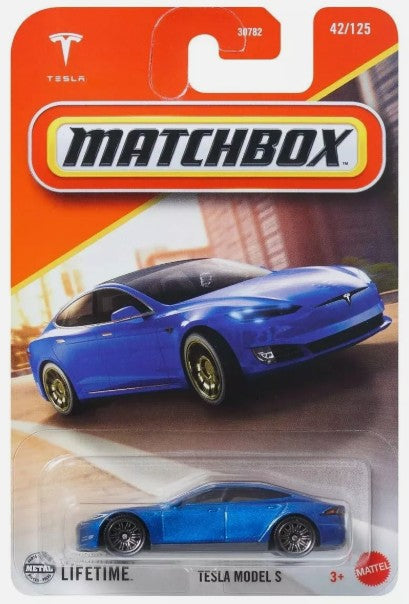 Matchbox 2025 #042/125 Tesla Model S, blue