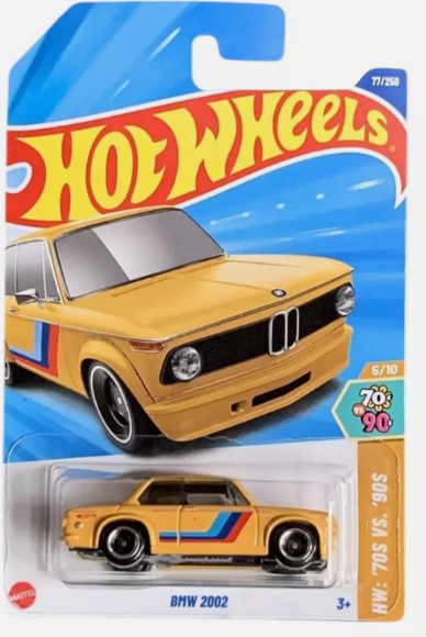 Hot Wheels 2025 #077/250 BMW 2002, yellow