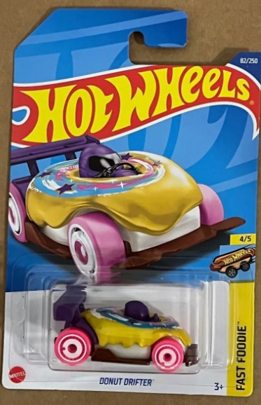 Hot Wheels 2022 #082/250 Donut Drifter, white/yellow frosting