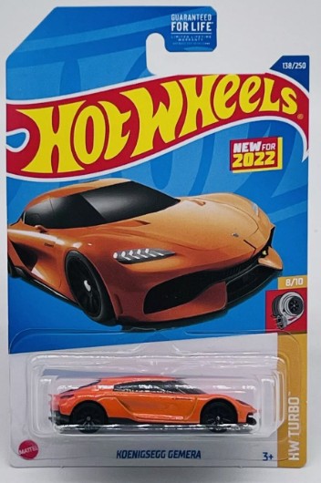 Hot Wheels 2022 #138/250 Koenigsegg Gemera, orange