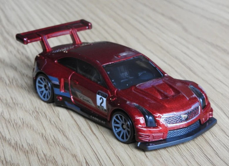 Hot Wheels 2022 #038/250 '16 Cadillac ATS-V R, PREOWNED/LOOSE, metalflake burgundy
