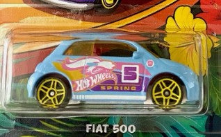 Hot Wheels 2024 Spring Mix 1/5 Fiat 500, NEW/LOOSE, sky blue