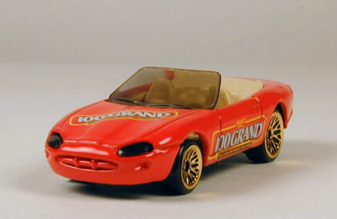 Hot Wheels 1999 #970 Jaguar XK8, PREOWNED/LOOSE, red/100 Grand livery