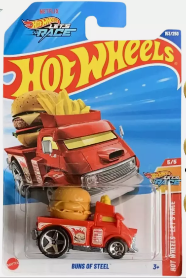 Hot Wheels 2025 #153/250 Buns of Steel, red