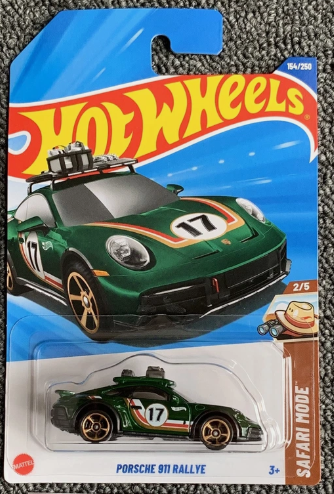 Hot Wheels 2025 #154/250 Porsche 911 Rallye, dark green