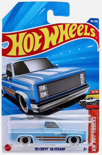 Hot Wheels 2025 #157/250 '83 Chevy Silverado, light blue