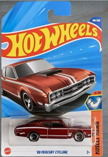 Hot Wheels 2025 #165/250 '69 Mercury Cyclone, red