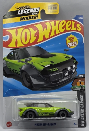 Hot Wheels 2025 #001/250 Mazda MX-5 Miata, lime green