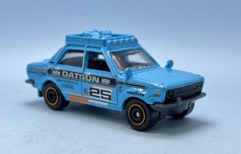 Matchbox 2025 #051/125 '70 Datsun 510 Rally, NEW/LOOSE, light blue