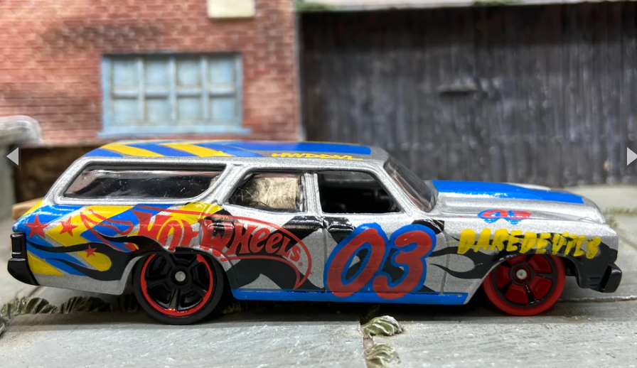 Hot Wheels 2018 HW Daredevils 1/5 '70 Chevelle SS Wagon, NEW/LOOSE, metallic silver