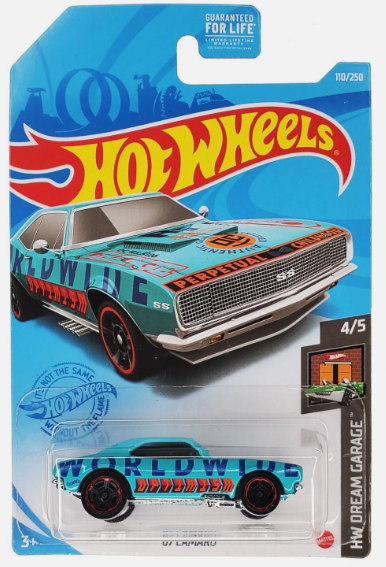 Hot Wheels 2021 #110/250 '67 Camaro, DOLLAR GENERAL EXCLUSIVE, light blue