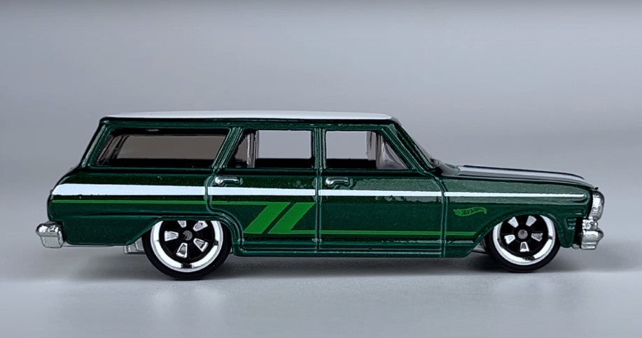 Hot Wheels 2024 Hot Wagons 1/5 '64 Chevy Nova Wagon, NEW/LOOSE, green