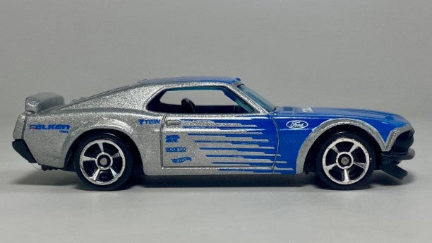 Hot Wheels 2023 #244/250 '69 Ford Mustang Boss 302, RETAILER EXCLUSIVE, NEW/LOOSE, silver Falken livery