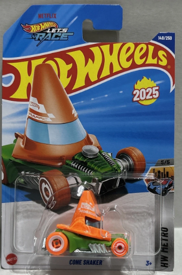 Hot Wheels 2025 #148/250 Cone Shaker, orange