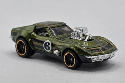 Hot Wheels 2025 #134/250 '68 Corvette - Gas Monkey Garage, NEW/LOOSE, green