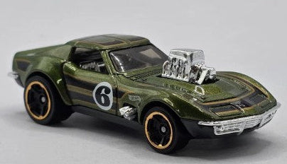 Hot Wheels 2025 #134/250 '68 Corvette - Gas Monkey Garage, NEW/LOOSE, green