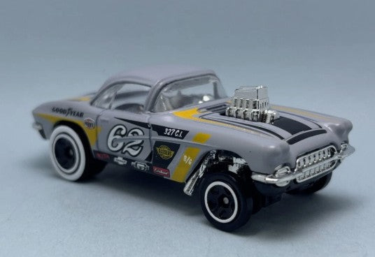 Hot Wheels 2025 #182/250 '62 Corvette Gasser, NEW/LOOSE, grey