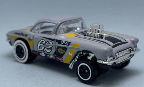Hot Wheels 2025 #182/250 '62 Corvette Gasser, NEW/LOOSE, grey