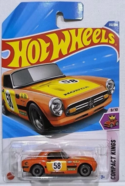 Hot Wheels 2025 #212/250 Honda S800 Racing, TREASURE HUNT, orange