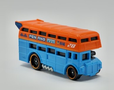 Hot Wheels 2024 #126/250 Trouble Decker, NEW/LOOSE, orange and blue
