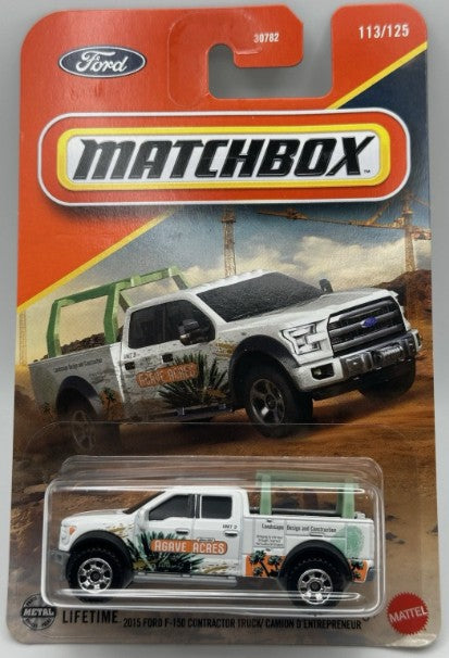 Matchbox 2025 #113/125 2015 Ford F150 Contractor Truck, white
