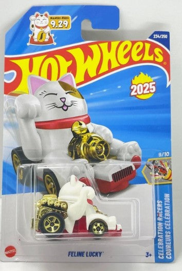 Hot Wheels 2025 #234/250 Feline Lucky, white
