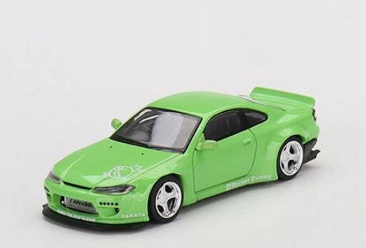 Mini GT #500 Rocket Bunny Nissan Silvia (S15), NEW/LOOSE, green *NO BOX