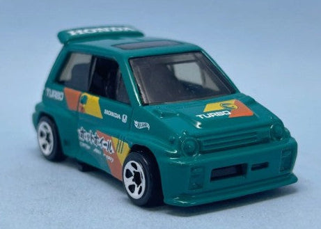 Hot Wheels 2025 #141/250 '85 Honda City Turbo II, TREASURE HUNT, NEW/LOOSE, teal